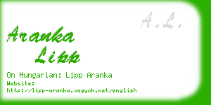 aranka lipp business card
